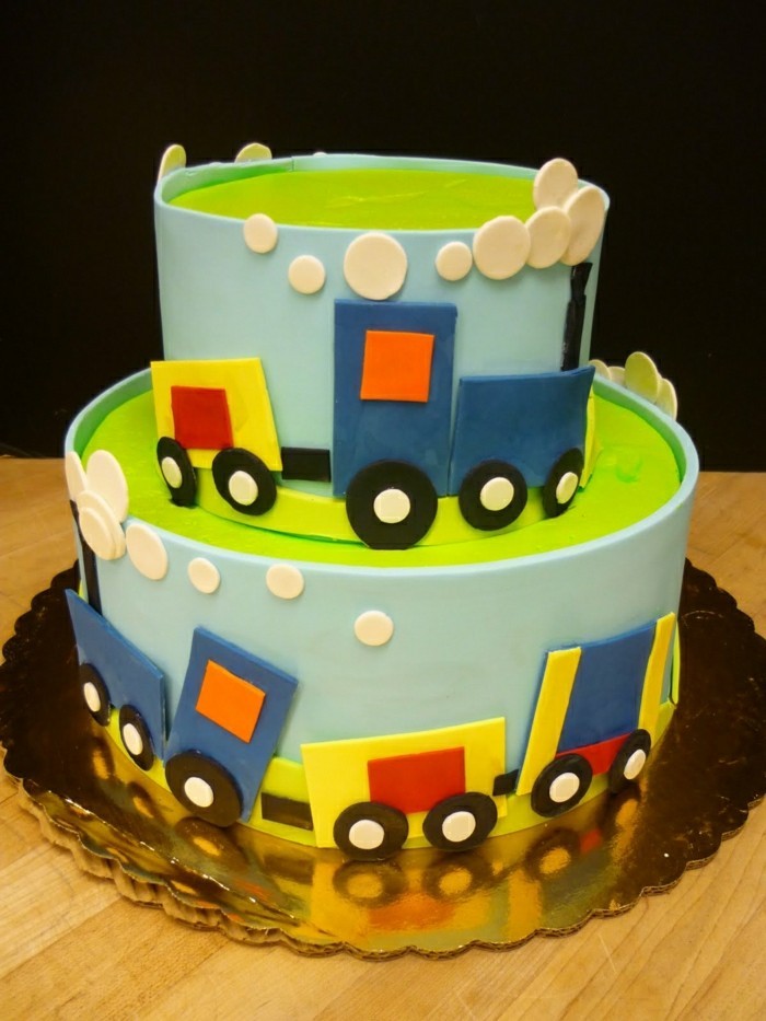 torta de cumpleaños-pisos para-niño-torta-de-dos