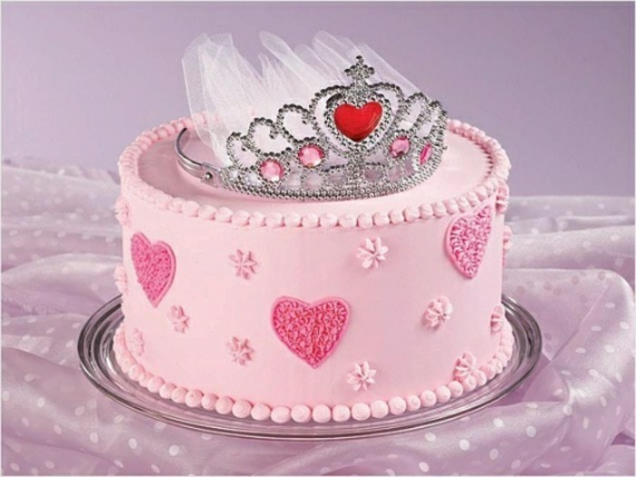 pastel de cumpleaños-para-niños-rosa-diseño-gran-modelo