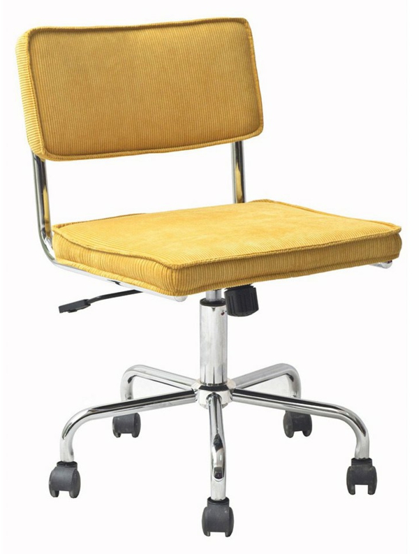 黄色的办公椅，带，漂亮的设计的室内设计理念