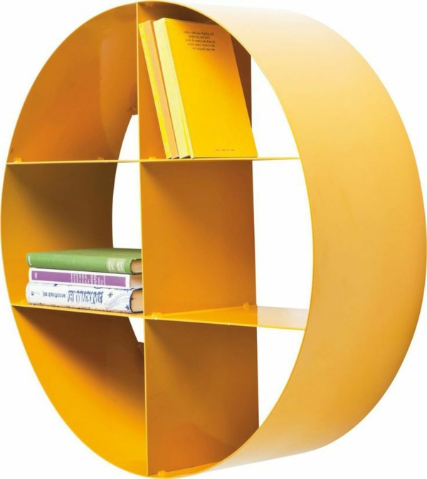 צהובים-גוונים-מדפי ספרים