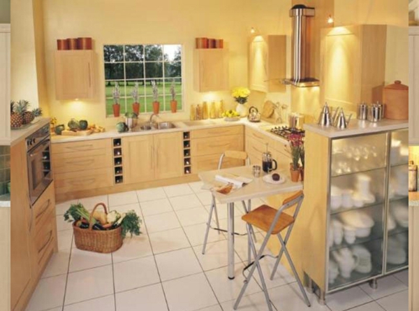 黄厨房墙的颜色和-舒适-AMBIENTE