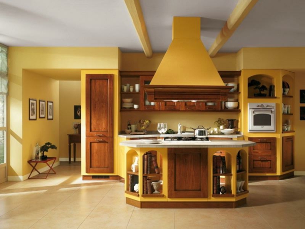 黄厨房墙面色彩和超设计