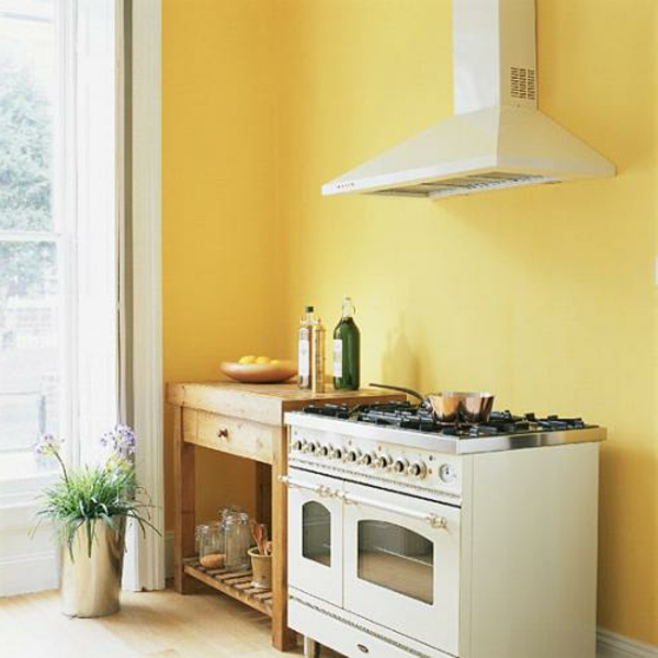 黄色壁-IN-A小厨房