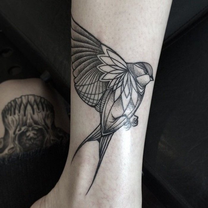 几何纹身图片纹身鸟