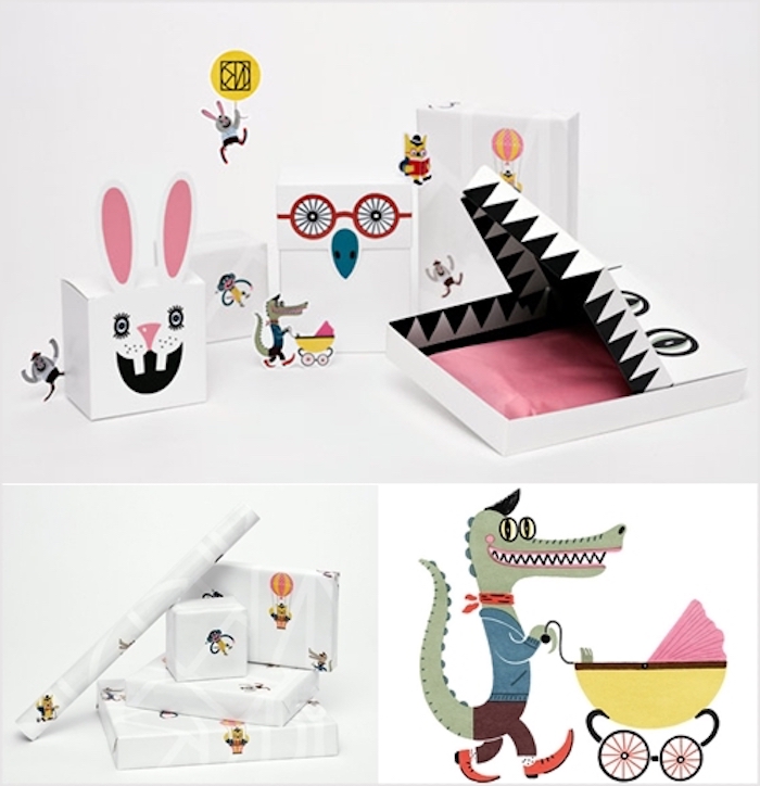 Photo Collage, Kid Ajándékcsomag, Bunny Wrap, Owl Wrap