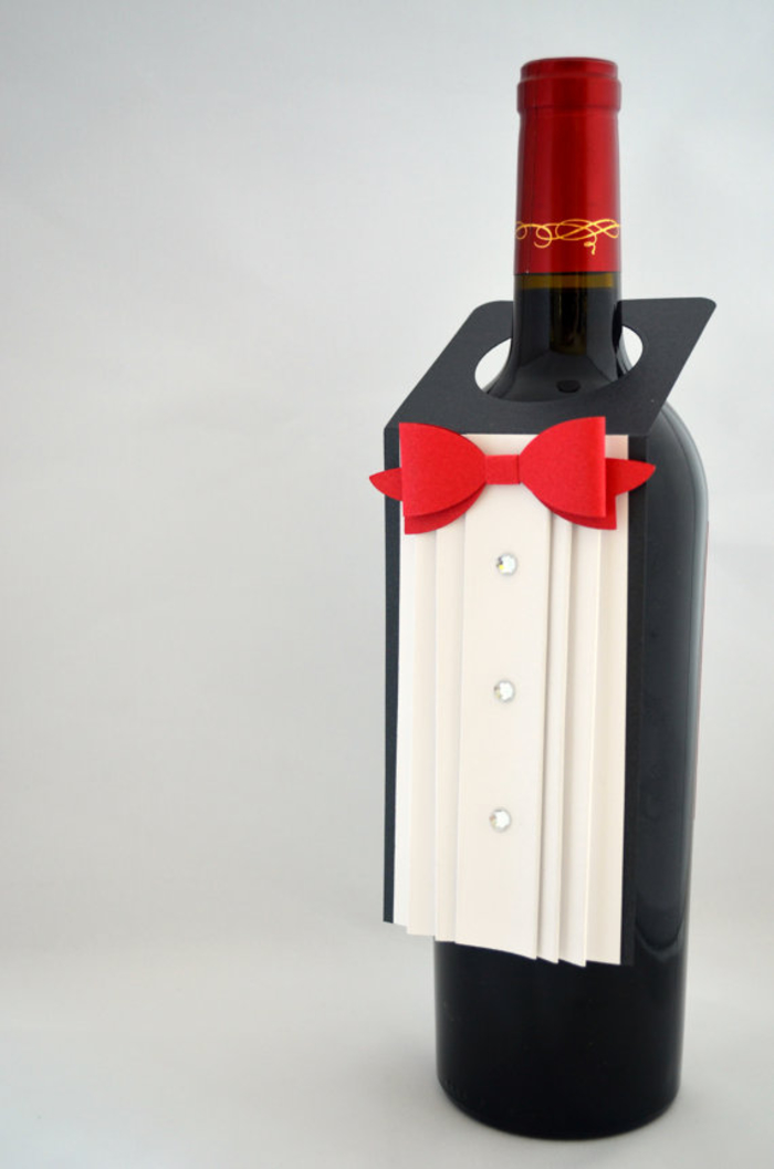 शराब, बोतल सूट, लाल धनुष टाई, रेड वाइन, बोतल को सजाने दें