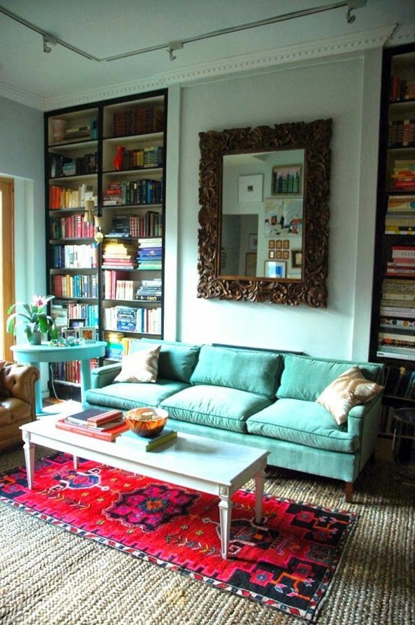 नीली कमरे में रहने वाले-दिलचस्प-सोफा-इन के लिए डिजाइन संभावनाओं