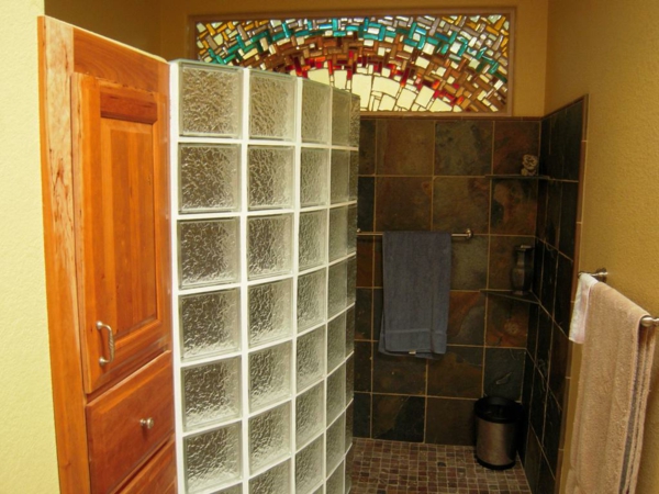 verre blocs de douche moderne-look