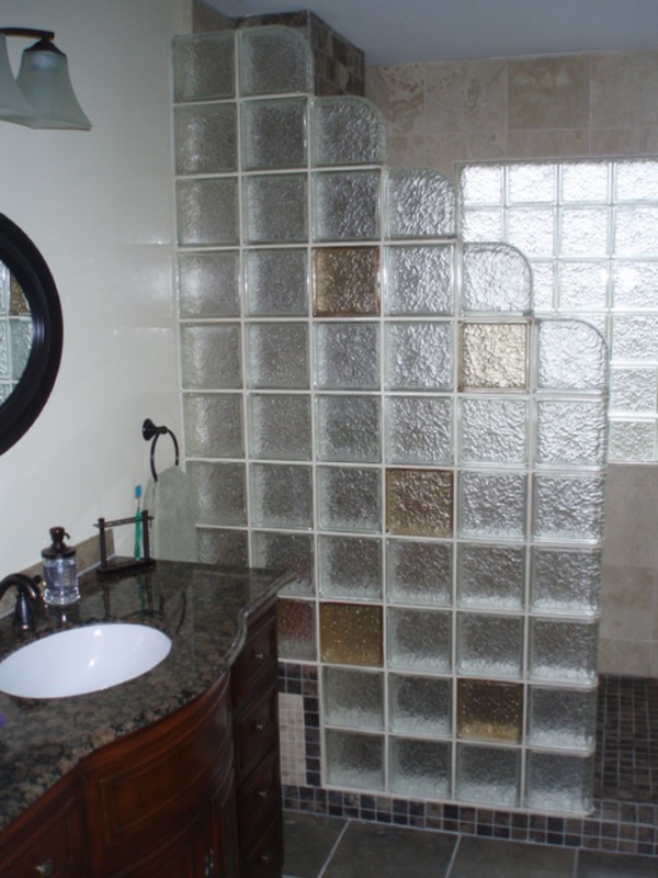 blocs-sous-douche très agréable conçu verre