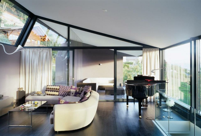 verre pièces mur-terrasse moderne meubles