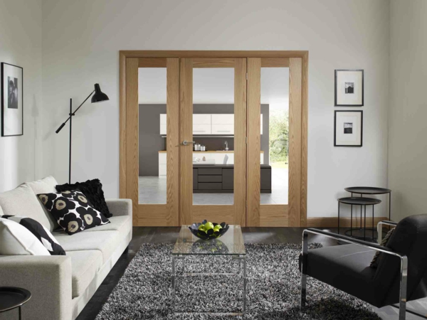 कांच के दरवाजे-साथ लकड़ी फ्रेम आंतरिक दरवाजे-डिजाइन-विचारों