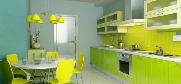 vert-cuisine-encadrement-lustre