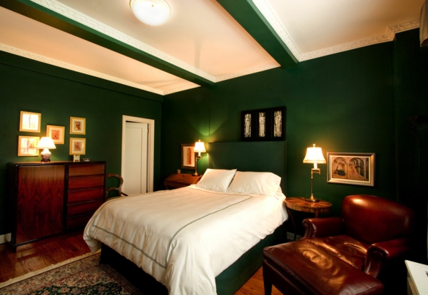 vihreä-wall design-for-makuuhuoneen tummaa vivahteikas