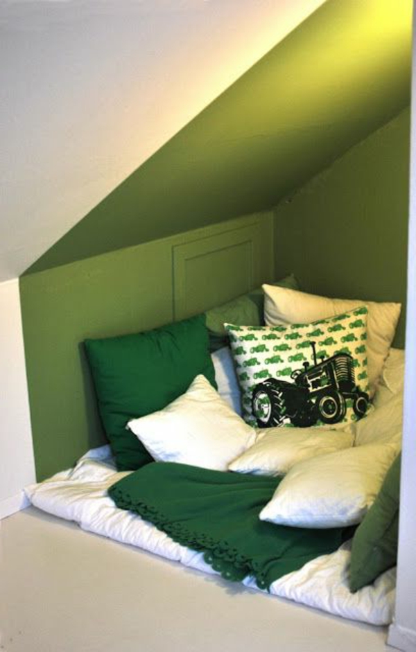 vihreä-wall design-for-makuuhuoneen-mielenkiintoisen näköiset