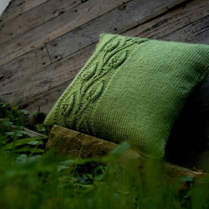 Zelena Ručno pletene jastuk dekoracija lijepo plesti