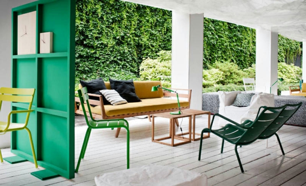绿色木室分区 - 露台设计
