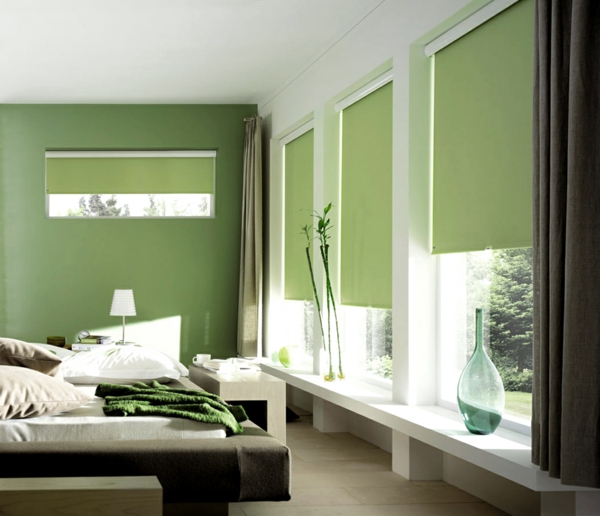 πράσινο δωμάτιο μοντέρνο πράσινο σχεδιασμό jalosine