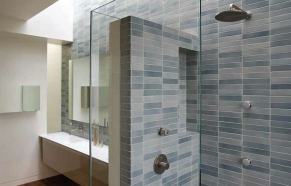 harmaa-laatta-kylpyhuone-suihku-hytti-moderni muotoilu