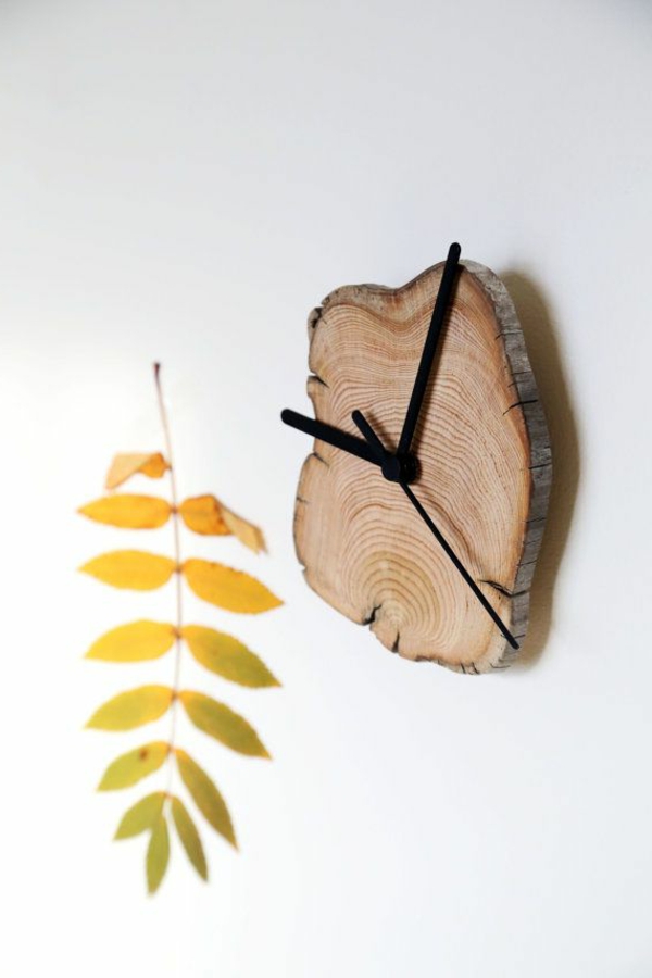 ξύλινο ρολόι τοίχου ιδέα του σχεδιασμού, Holzdeko
