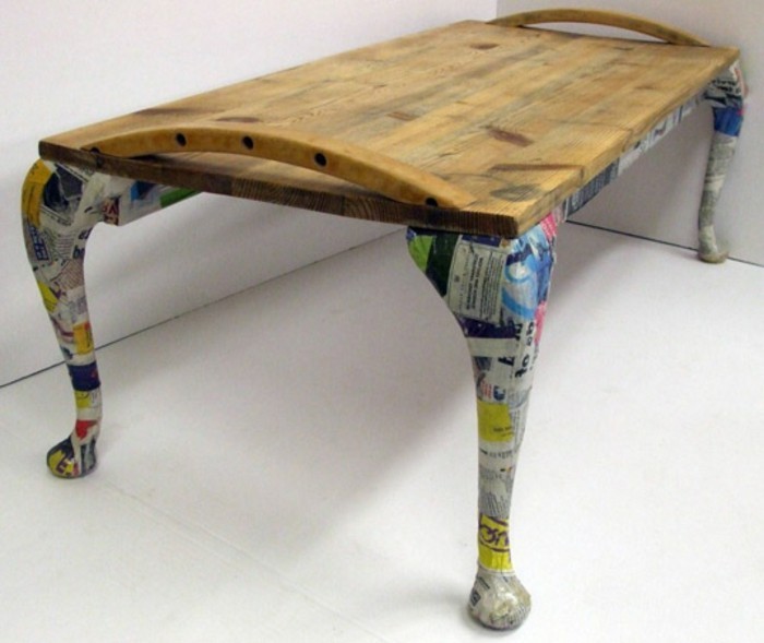 bois table-recyclage des meubles-conception intéressante
