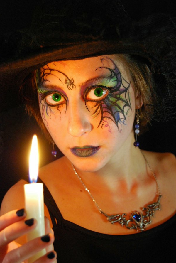 maquillaje de Halloween Ideas-bruja-a-vela