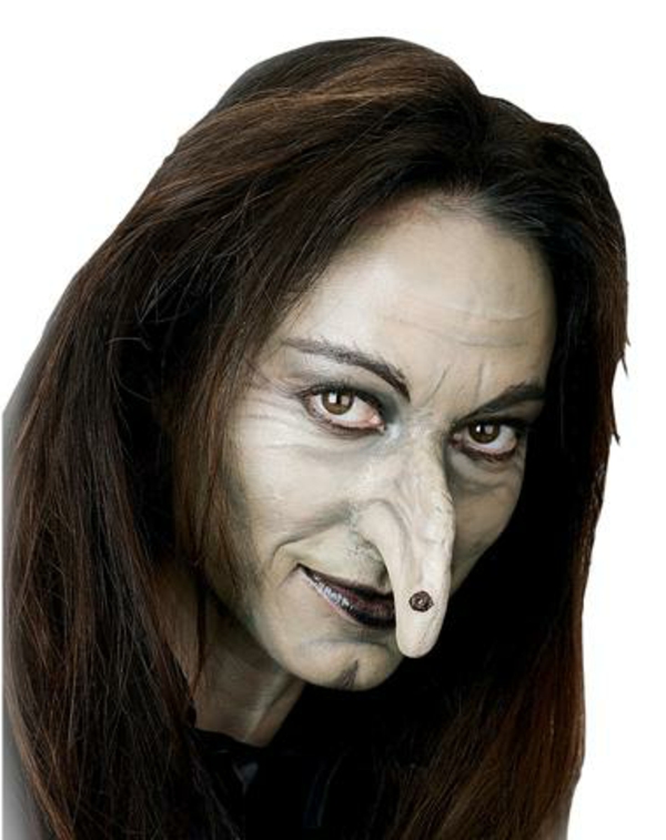 Halloween maquillaje de las ideas de brujas de larga nariz