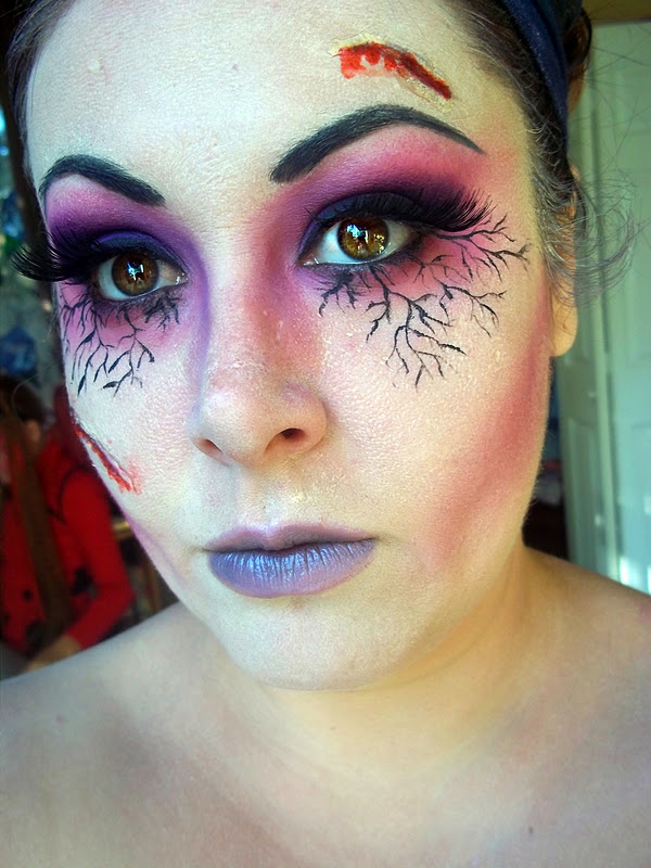 Halloween ideas de maquillaje de brujas Rosy-matizada