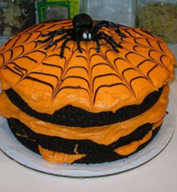 हेलोवीन केक-मकड़ी
