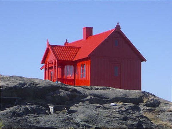 hausfassade रंग लाल घर-eincatcher