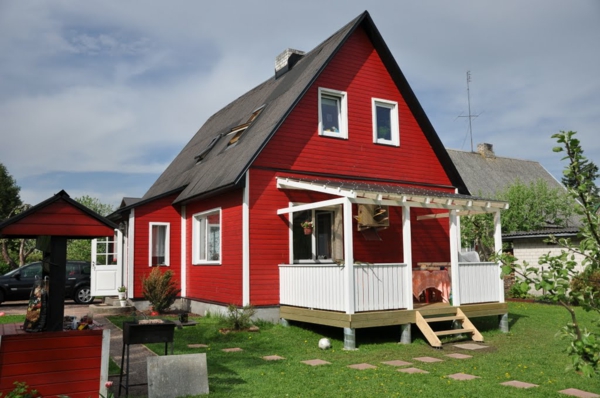 hausfassade रंग लाल घर में