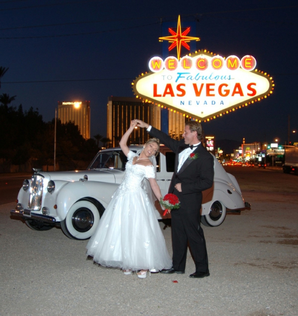 结婚，在-LAS-拉斯维加斯超级图像