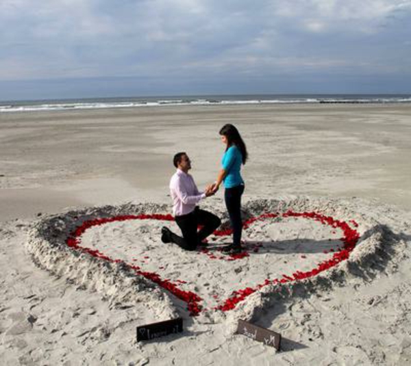 kosintaa romanttinen-ideoita vs. rannalla