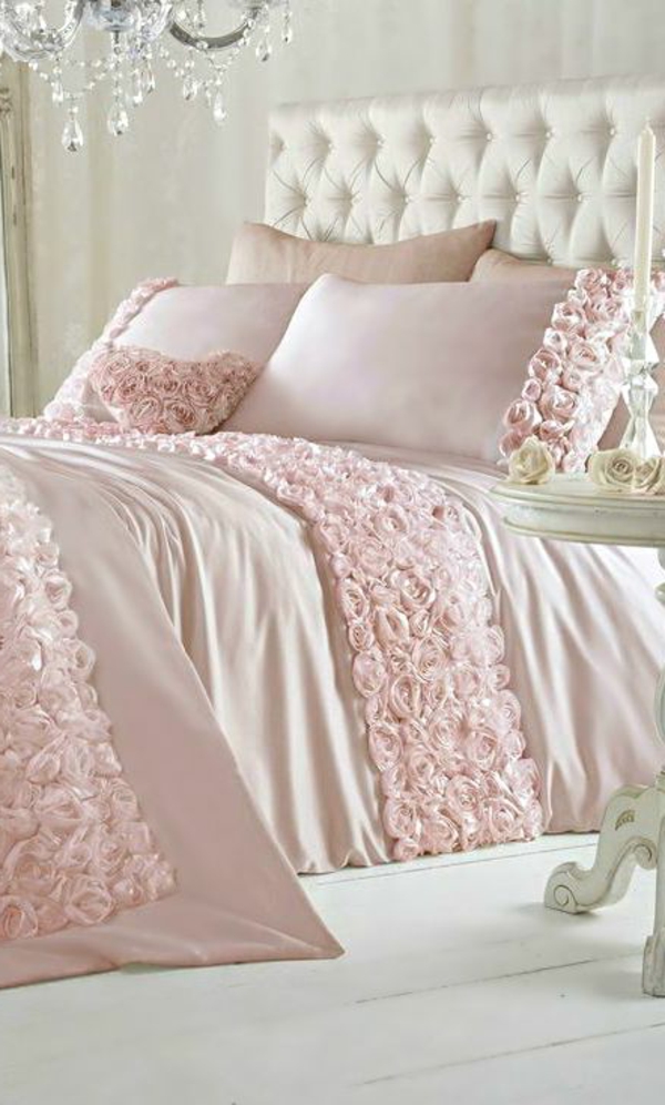 rose clair lin chambre en couleur rose