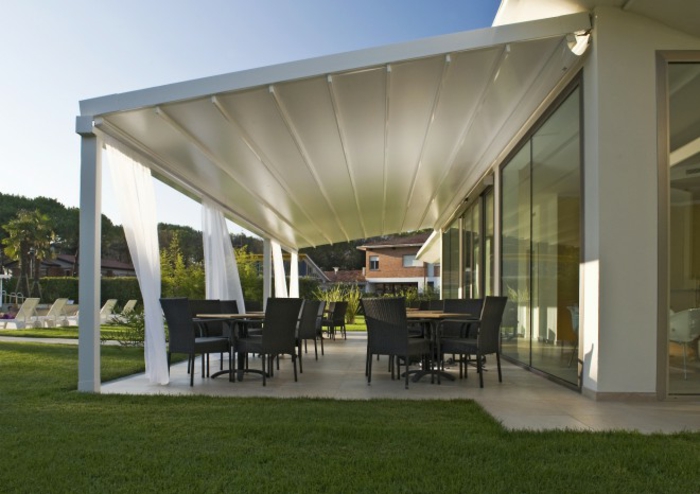 hense-المظلات الحديثة للطي سقف حديقة العريشة