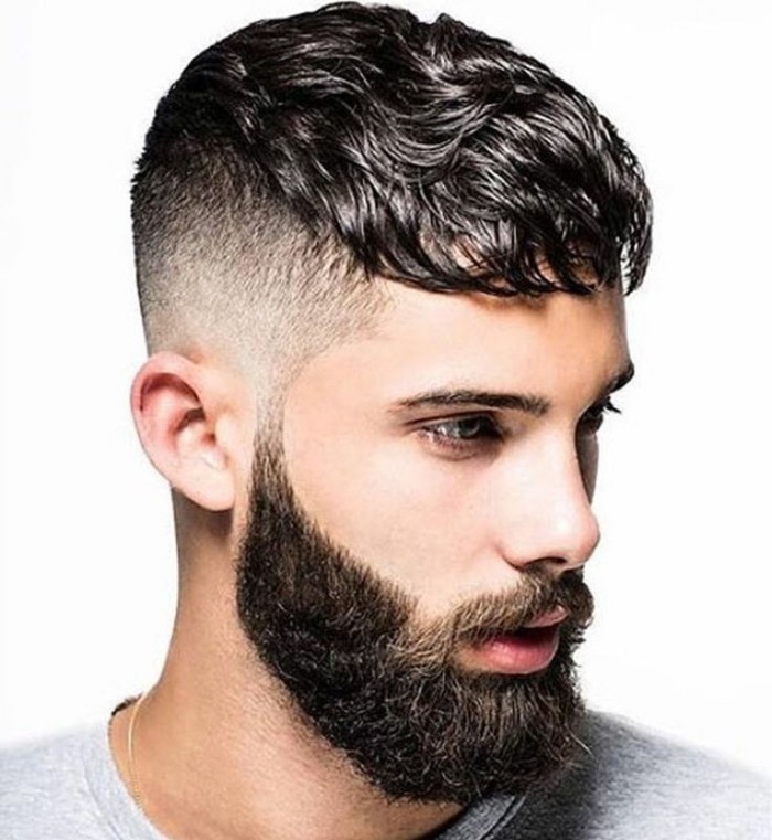 Hommes coiffures nervuré cheveux français-culture-fondu à long bart-longue moustache