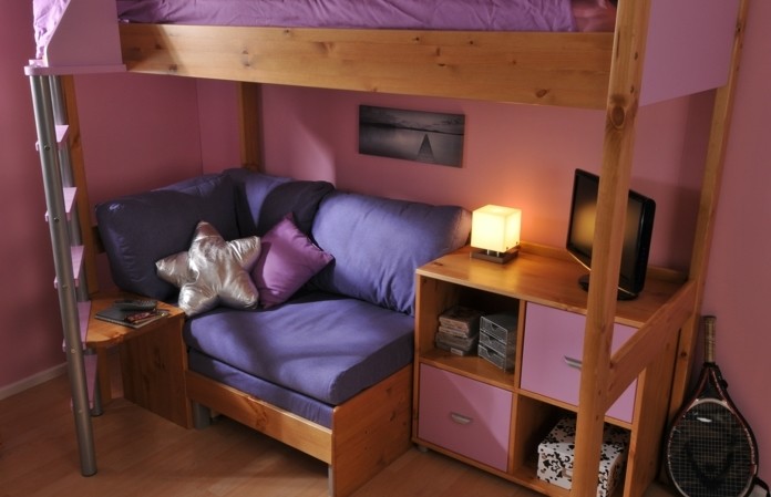 קומותיים לבנות מיטה-עצמו-זה-הוא-א-גבוה מיטה-עבור-the-הילדה