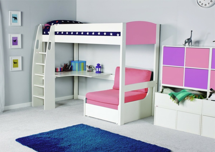 מיטת קומתיים-עצמו-build-יפה למראה-גבוהה המיטה-עבור-ילדים