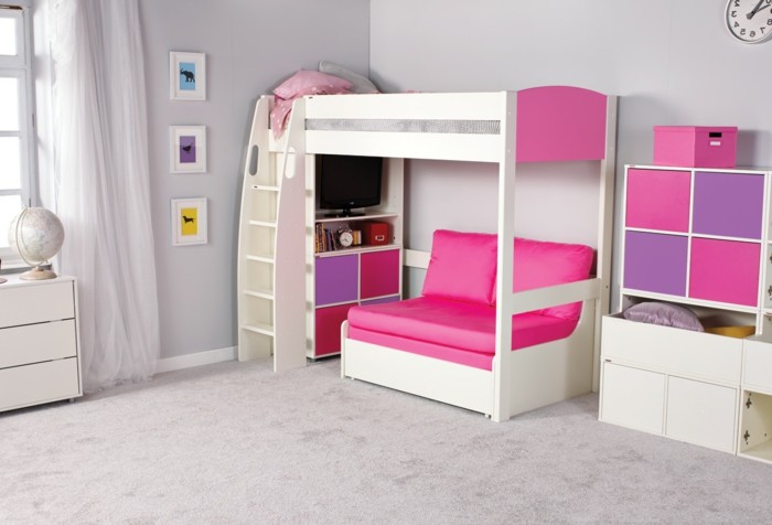 מיטה-עצמו-build-נחמד-גבוה מיטות-for-ילדים-עצמי-לבנות קומותיים
