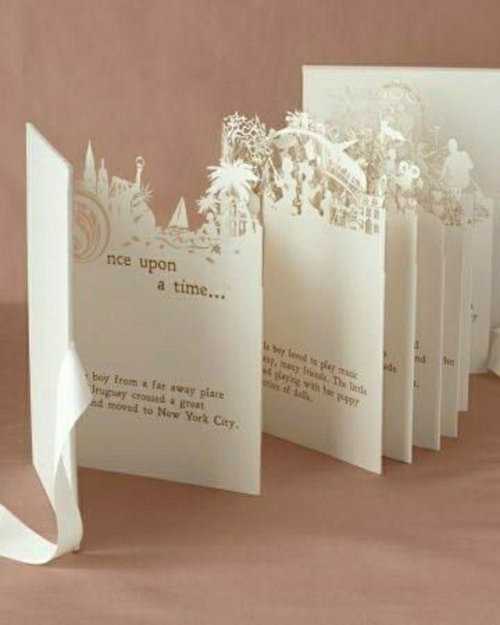 חתונת עיצוב נייר-על-יצירה צורת אגדת Fairytale סיפור רומנטי