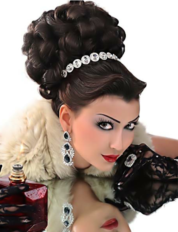 peinados de novia arabic-beautiful-look-queen look