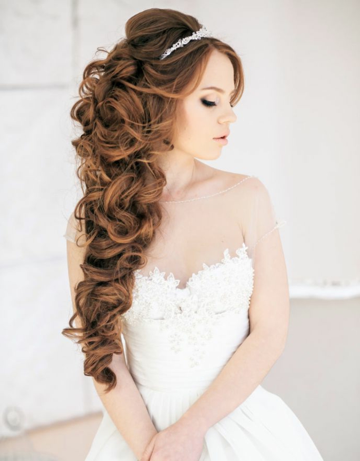 γάμο χτενίσματα-για την εμφάνιση μήκους μαλλιά, πλούσια μαλλιά-beautiful-