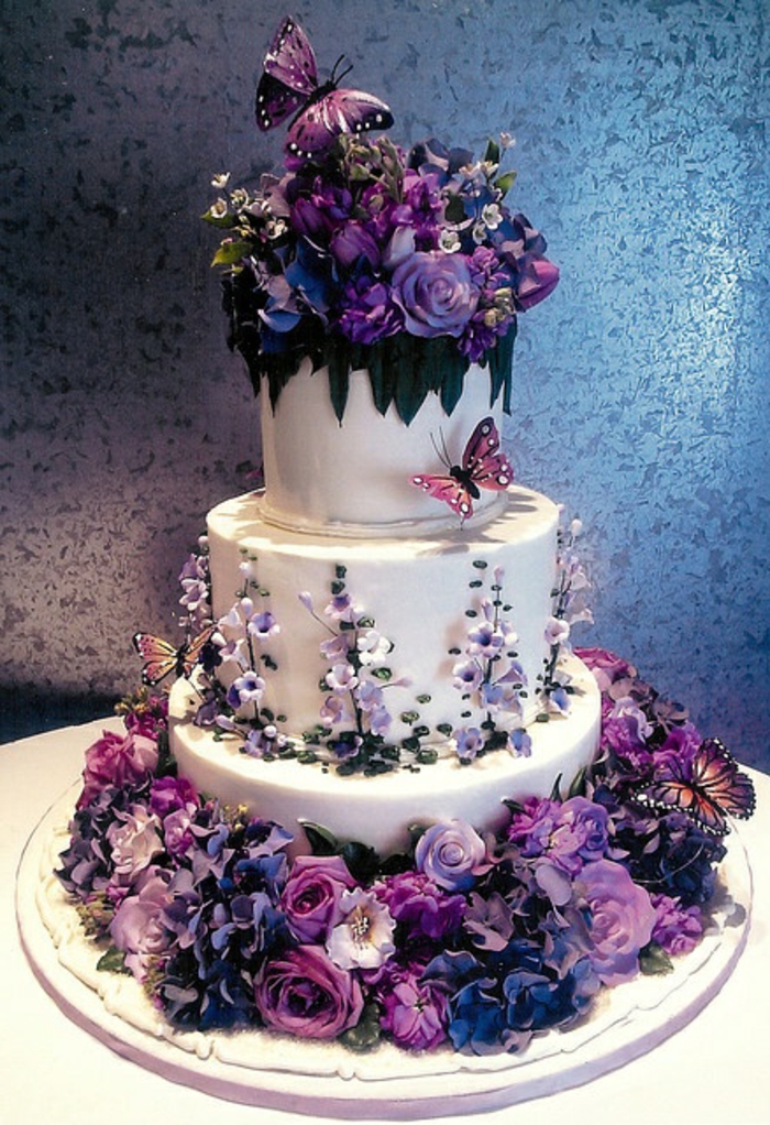 婚礼蛋糕，在紫色一次，AMBIENTE