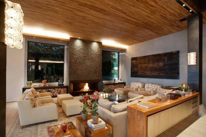 techo de madera-hogar-sofá-sofá-patata-leinwandbilderxxl-floral-patrón de la alfombra