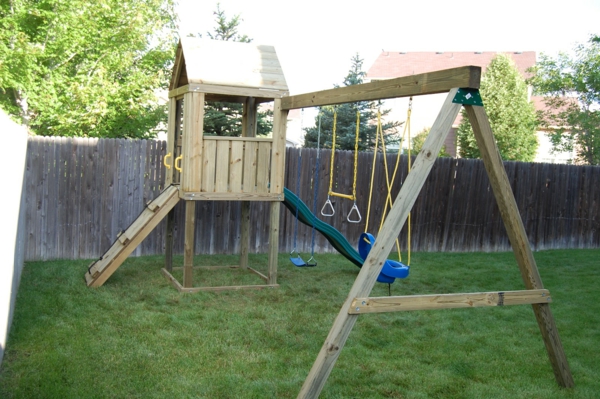 स्लाइड-बगीचे डिजाइन लकड़ी निर्माण-कमाल-लकड़ी