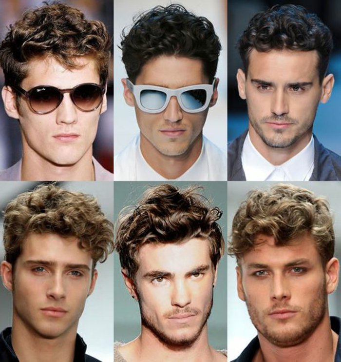 bonnes idées pour les coiffures pour hommes, les coupes de cheveux de longueur moyenne, les cheveux bouclés, les coiffures de tous les jours