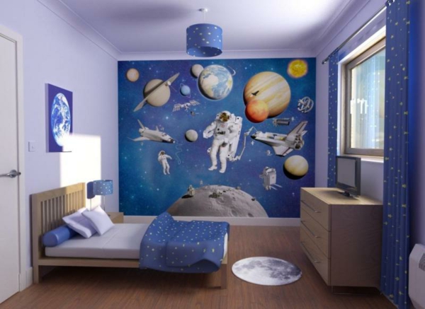 想法 - 幼儿园 - 绘画 - 宇宙 - 蓝色和紫色的配色方案