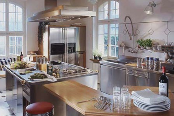 宜家厨房不锈钢现代美丽的厨房元素