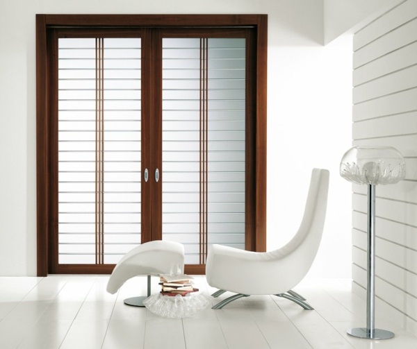 פן דלתות זכוכית-עם-עץ מסגרת-עם-על-עיצוב-יפה-עיצוב-פנים-חי רעיונות מודרניים-enrichtung