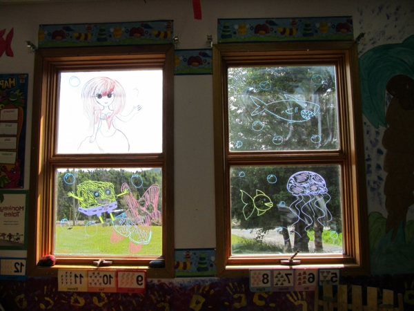 érdekes díszítő-a-ablak-festmények a gyermekek