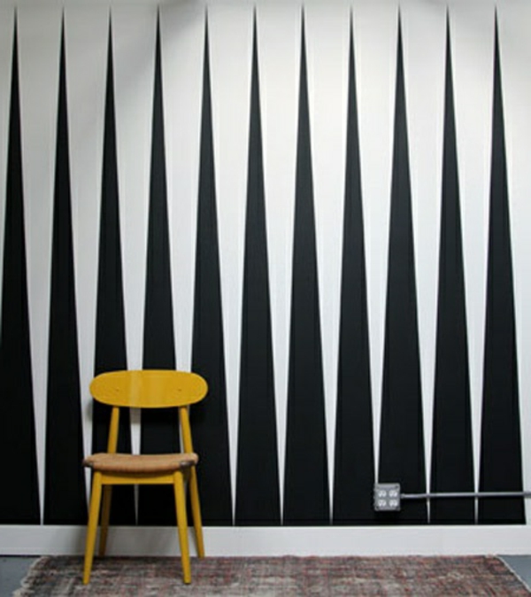 墙壁漆想法 - 白色和黑色
